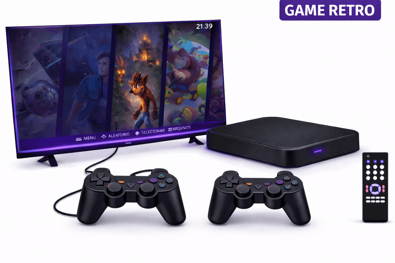 GAME 3 RETRO — 128GB · 1+1 controles