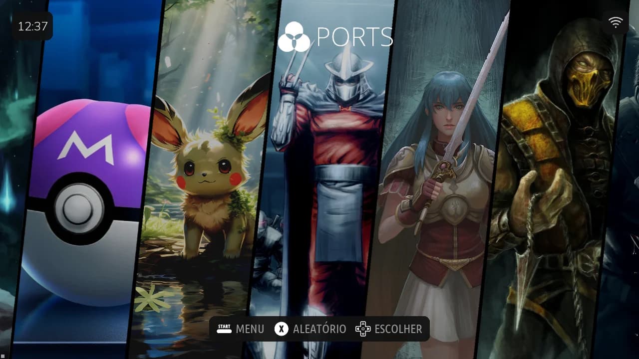 Menu de Ports no Retro Elite 5.0