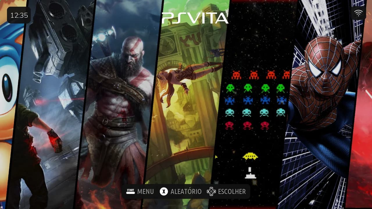 Carrossel do Retro Elite 5.0 na categoria PS Vita